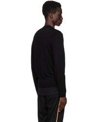 schwarzer Pullover mit einem V-Ausschnitt von Paul Smith