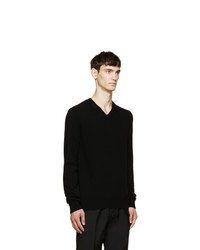 schwarzer Pullover mit einem V-Ausschnitt von Comme Des Garcons Play