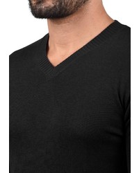 schwarzer Pullover mit einem V-Ausschnitt von BLEND