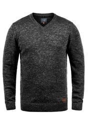 schwarzer Pullover mit einem V-Ausschnitt von BLEND