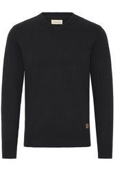 schwarzer Pullover mit einem V-Ausschnitt von BLEND