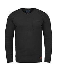 schwarzer Pullover mit einem V-Ausschnitt von BLEND