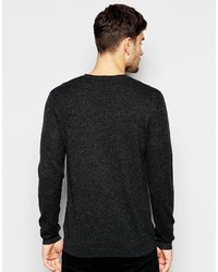 schwarzer Pullover mit einem V-Ausschnitt von Asos