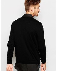 schwarzer Pullover mit einem V-Ausschnitt von Asos