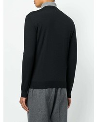 schwarzer Pullover mit einem V-Ausschnitt von Salvatore Ferragamo