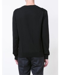 schwarzer Pullover mit einem V-Ausschnitt von Comme Des Garcons Play