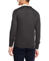 schwarzer Pullover mit einem V-Ausschnitt von Cortefiel