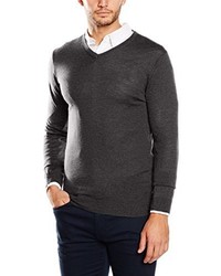 schwarzer Pullover mit einem V-Ausschnitt von Cortefiel