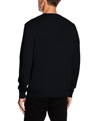 schwarzer Pullover mit einem V-Ausschnitt von Crew Clothing