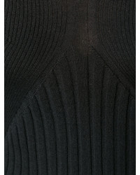 schwarzer Pullover mit einem V-Ausschnitt von D-Exterior