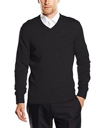 schwarzer Pullover mit einem V-Ausschnitt von Dockers