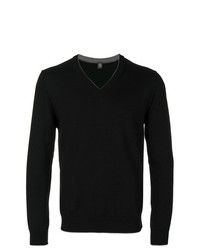 schwarzer Pullover mit einem V-Ausschnitt von Eleventy