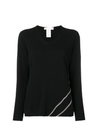 schwarzer Pullover mit einem V-Ausschnitt von Fabiana Filippi