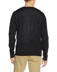 schwarzer Pullover mit einem V-Ausschnitt von Filippa K