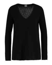 schwarzer Pullover mit einem V-Ausschnitt von FTC