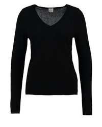 schwarzer Pullover mit einem V-Ausschnitt von FTC