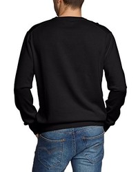 schwarzer Pullover mit einem V-Ausschnitt von Gant
