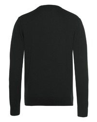 schwarzer Pullover mit einem V-Ausschnitt von Gant