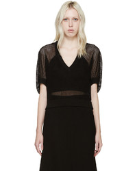 schwarzer Pullover mit einem V-Ausschnitt von Givenchy