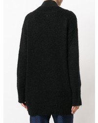 schwarzer Pullover mit einem V-Ausschnitt von Temperley London