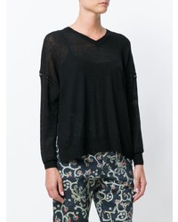 schwarzer Pullover mit einem V-Ausschnitt von Isabel Marant Etoile