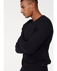 schwarzer Pullover mit einem V-Ausschnitt von Jack & Jones