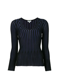 schwarzer Pullover mit einem V-Ausschnitt von Kenzo
