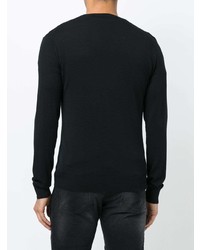schwarzer Pullover mit einem V-Ausschnitt von DSQUARED2