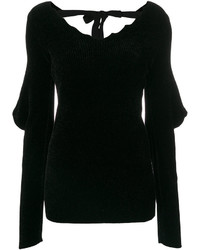schwarzer Pullover mit einem V-Ausschnitt von Loewe