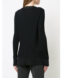 schwarzer Pullover mit einem V-Ausschnitt von Derek Lam