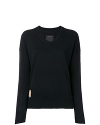 schwarzer Pullover mit einem V-Ausschnitt von Marc Jacobs