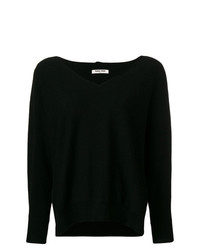 schwarzer Pullover mit einem V-Ausschnitt von Max & Moi
