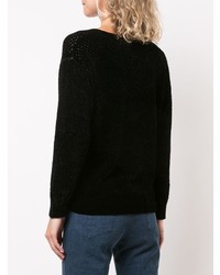 schwarzer Pullover mit einem V-Ausschnitt von Rachel Comey