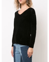 schwarzer Pullover mit einem V-Ausschnitt von Rachel Comey