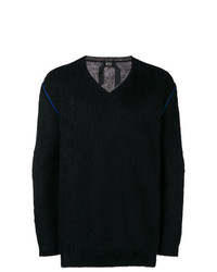 schwarzer Pullover mit einem V-Ausschnitt von N°21