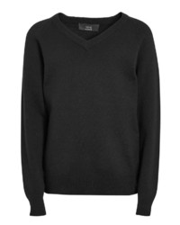 schwarzer Pullover mit einem V-Ausschnitt von next