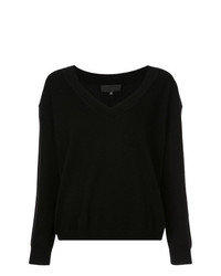 schwarzer Pullover mit einem V-Ausschnitt von Nili Lotan