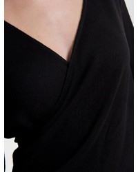 schwarzer Pullover mit einem V-Ausschnitt von Only