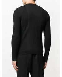 schwarzer Pullover mit einem V-Ausschnitt von Dirk Bikkembergs