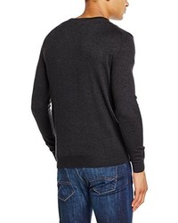 schwarzer Pullover mit einem V-Ausschnitt von Pretty Green