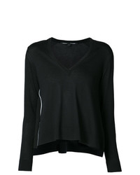 schwarzer Pullover mit einem V-Ausschnitt von Proenza Schouler