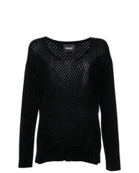 schwarzer Pullover mit einem V-Ausschnitt von Rachel Comey