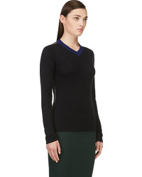 schwarzer Pullover mit einem V-Ausschnitt von Rag and Bone