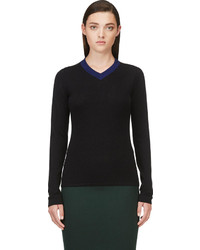 schwarzer Pullover mit einem V-Ausschnitt von Rag and Bone