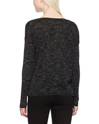 schwarzer Pullover mit einem V-Ausschnitt von SPRINGFIELD