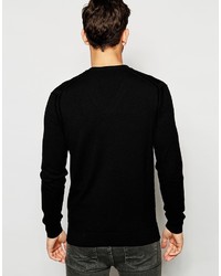 schwarzer Pullover mit einem V-Ausschnitt von Boss Orange