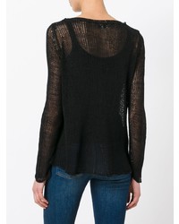 schwarzer Pullover mit einem V-Ausschnitt von Etro