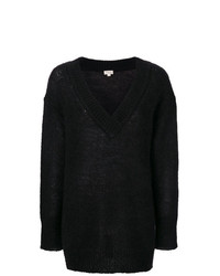 schwarzer Pullover mit einem V-Ausschnitt von Temperley London