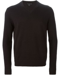 schwarzer Pullover mit einem V-Ausschnitt von Theory