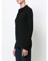 schwarzer Pullover mit einem V-Ausschnitt von Tomas Maier